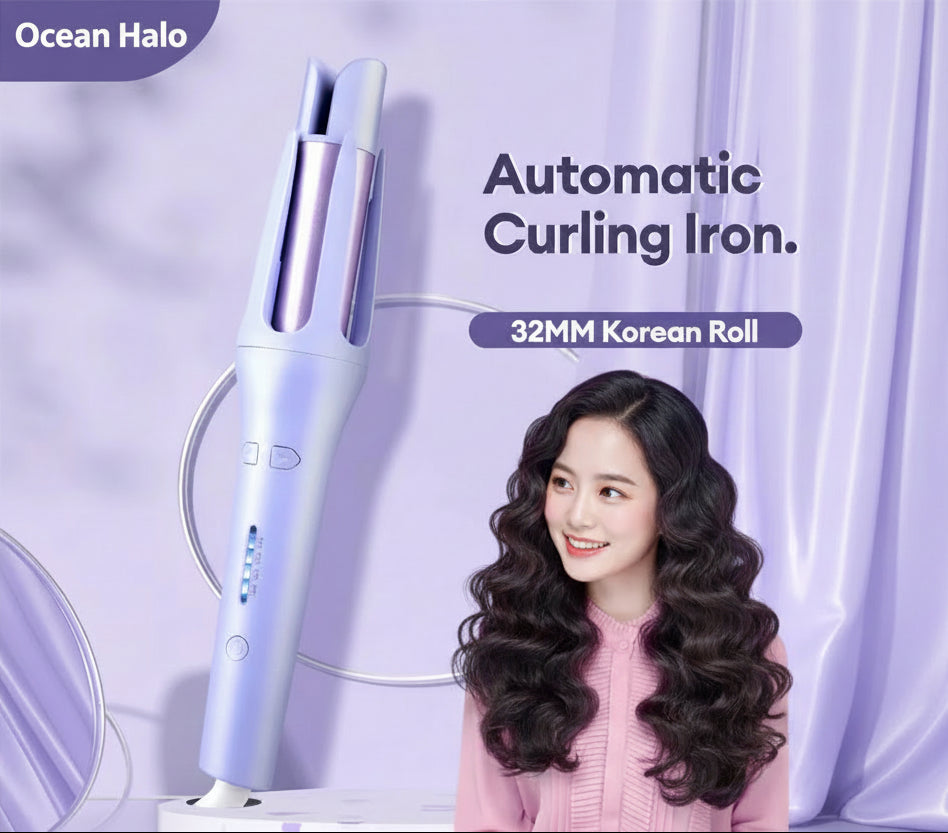 Tinsol 2 in 1 Automatic Hair Curler 32MM Auto Rotating Ceramic Hair Roller Professional Curling Iron Curling Wand Hair Waver